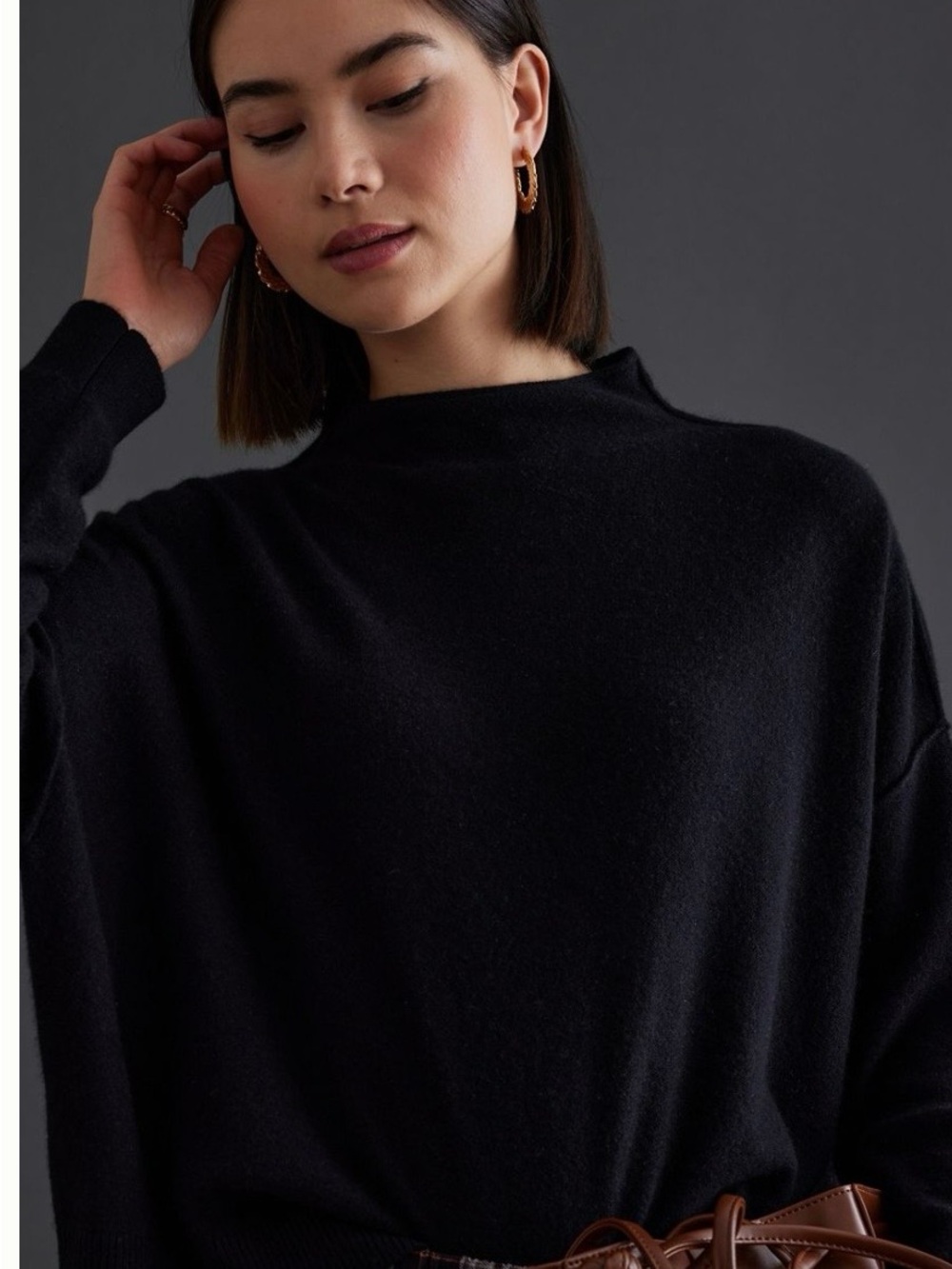 Alani Cashmere Mock neck sweater by Pilcro - Picture 2 of 2